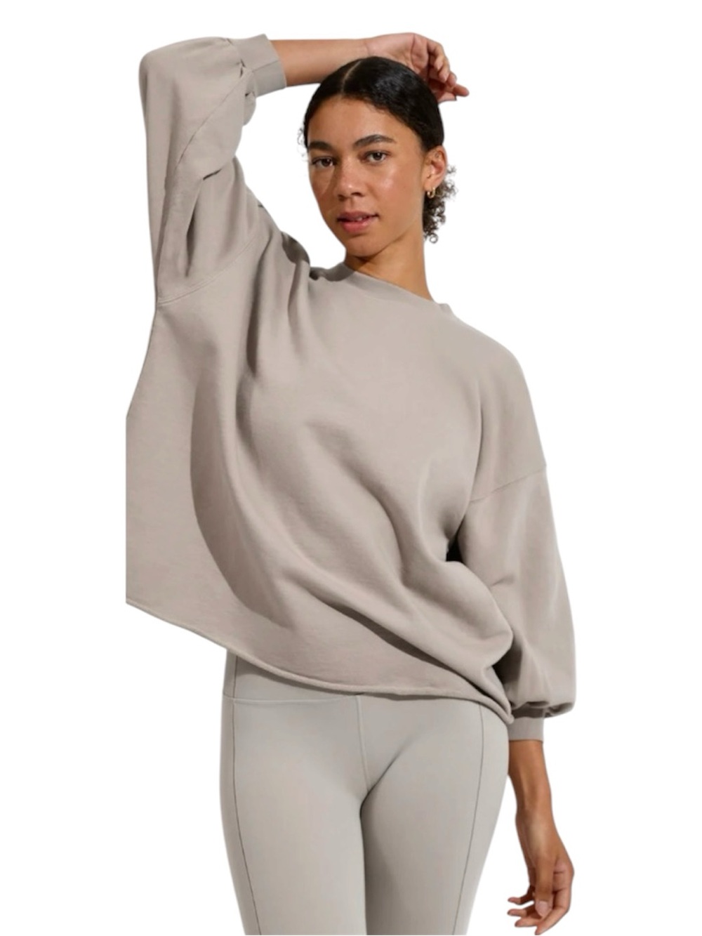 LEFT ON FRIDAY Parks and Rec Sweatshirt in Beach (Taupe) OS